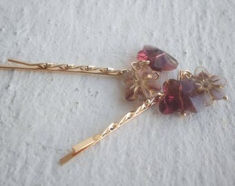 Gold bars: suspensions butterflies and flowers