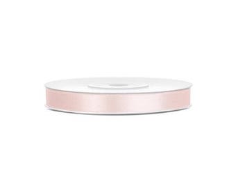 Pink satin ribbon double sided 10 mm