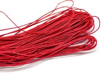 set of 10 m red cotton cord 1 mm