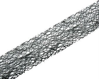 38 mm X 50 cm wide black Spider Web Ribbon