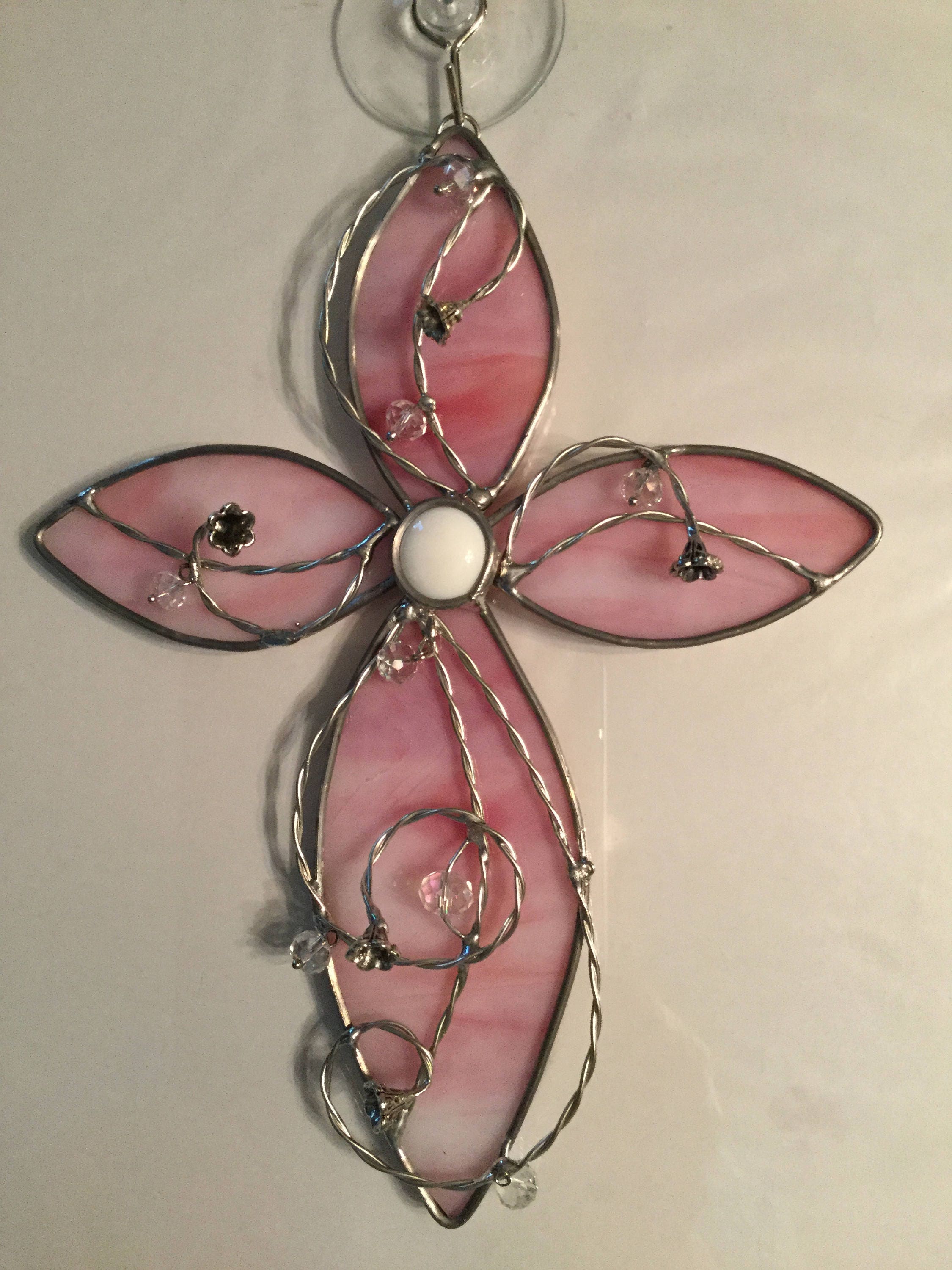 Stained Glass Cross Suncatcher