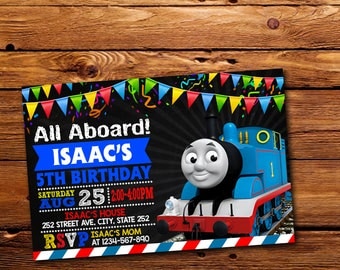 Thomas The Train Invitation,Thomas The Train Birthday,Thomas The Train Birthday Invitation,Thomas The Train Party,Thomas The Train -NR010