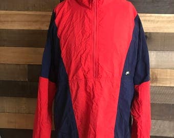 Vintage 80s/90s Nike windbreaker red and blue size Xl