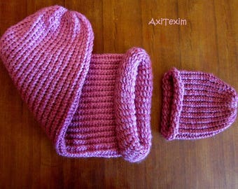 Pretty baby cocoon and hat set pink