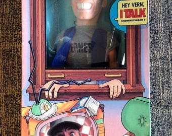 Talking Ernest Figure | Kenner 1989 | New in Box | Pull String Toy | Vintage Talking Doll | 80s Toy |