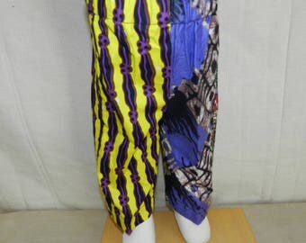 Baby trousers in fabric African patchwork from 0 to 2 years