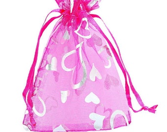25 mixed bags pouches Organza gift wedding party 9 x 12 cm