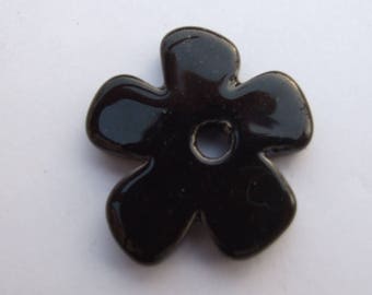 FLOWER CERAMIC BLACK 37MM