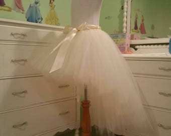 HI-LO tutu skirt/ Fully LINED Ivory children to adult Tutu/ High-low Adult tutu (33 colors available)