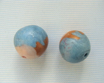 Set no. 35 lot 2 bead paste Fimo 18 and 20mm diam 3 colors