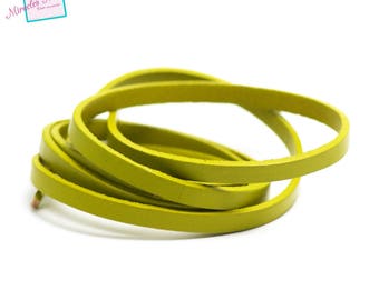 genuine 6 mm olive green leather cord 1 m