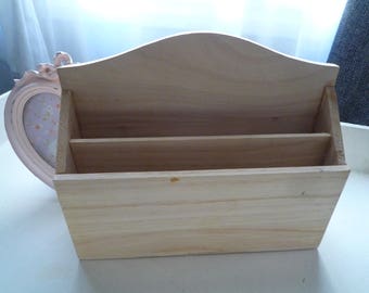 Mail sorter wood natural to paint or customize
