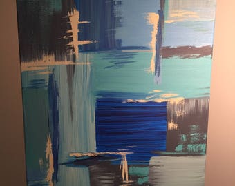 Original Acrylic Painting on Canvas - Abstract - 16x20 - Untitled