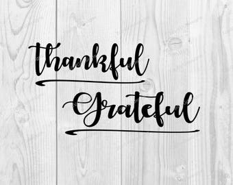 Thankful svg file, cricut cutting file, svg vector file