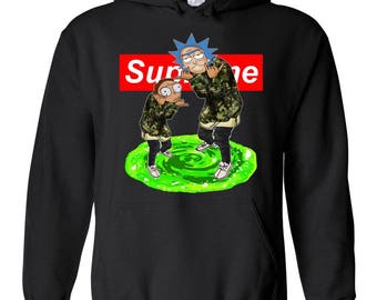 rick and morty hoodie supreme