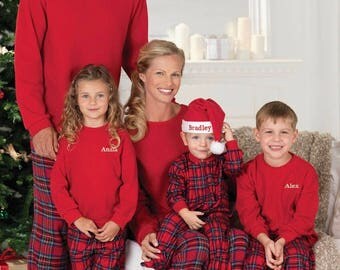Plaid Flannel Matching Family Pyjamas, pajamas