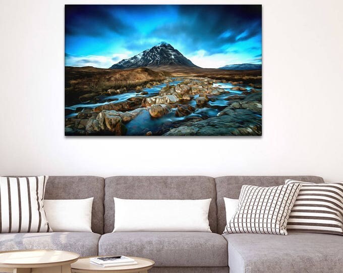 Glencoe Scotland, United Kingdom poster, Nature canvas, Interior decor, room design, print poster, landscape picture, art picture, gift
