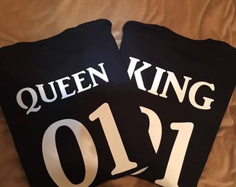 Couples King and Queen 01 T-shirts