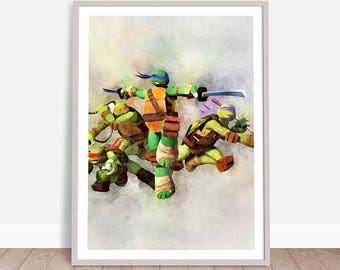 Ninja turtles print | Etsy