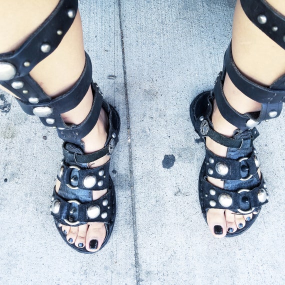 Goth Gladiator Womens Sandals