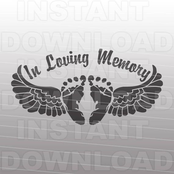 Download In Loving Memory Pregnancy Infant Loss Baby Feet Angel Wings