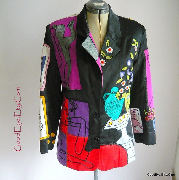Amazing Sandy STARKMAN Embroidered Jacket Small Medium size