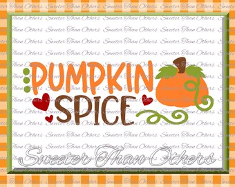 Fall SVG, Pumpkin Spice svg, Thanksgiving Svg, Dxf Silhouette Cricut INSTANT DOWNLOAD, Vinyl Design, Htv Girl Monogram, Scal, Mtc
