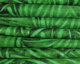 Fat Quarters Green Tonal 8 Pack Cotton Quilting Sewing Crafting Fabrics