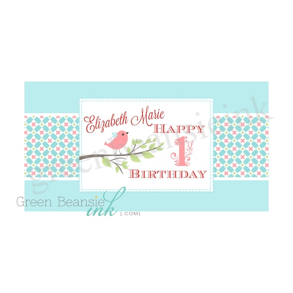 LITTLE BIRD Printable Party Backdrop 72" x 36" - you print Il_570xn