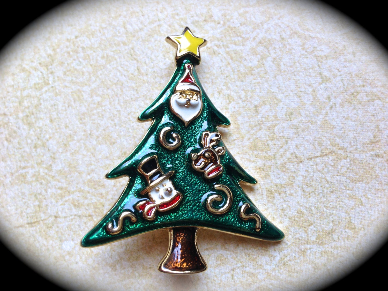 vintage christmas tree brooch christmas in july sale vintage christmas tree brooch christmas in july sale