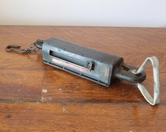 Vintage Chatillon's Iron Clad 200 pound spring balance scale, barn scale, cast iron and brass