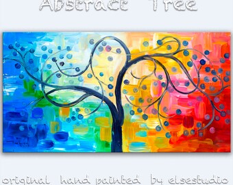 Sale Original oil Painting Abstract Painting 48" Canvas art, free dynamic Brushwork, fresh eye-catching focal point, by Tim Lam