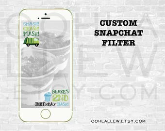 Garbage Truck Snapchat, Garbage Truck Birthday, Garbage Truck Birthday Party, Garbage Birthday, Trash Birthday, Garbage Snapchat GeoFilter