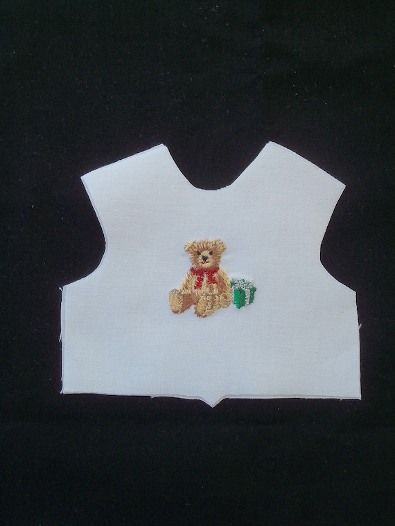 14" Size / Embroidered Christmas Bodice Front / Lining Included / Sewing for 14" Wellie Wisher Dolls