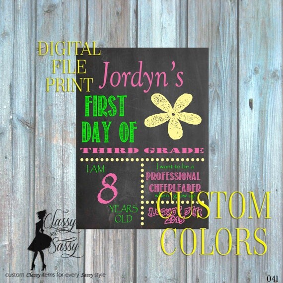 First Day Of School Chalkboard Sign 041