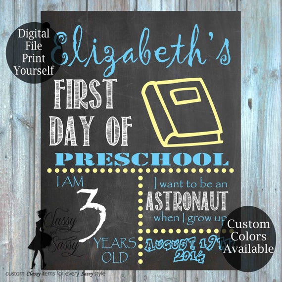 First Day Of School Chalkboard Sign 171