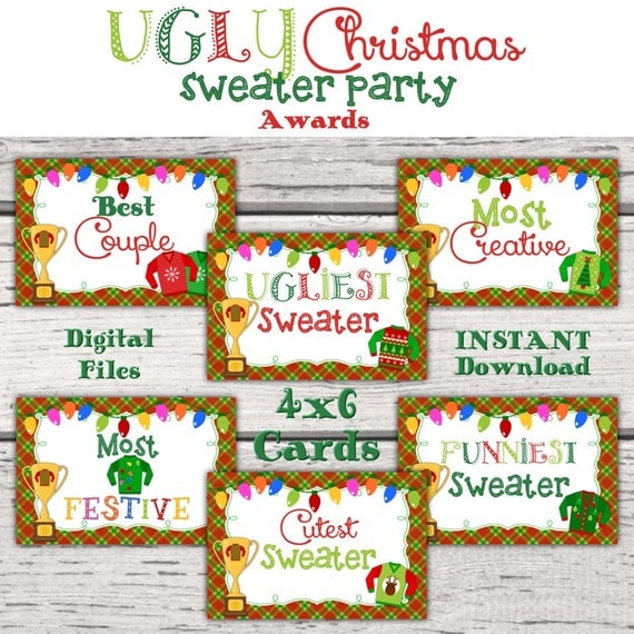 Ugly Christmas Sweater Party Awards Ugly Christmas Sweater