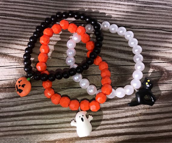 Halloween Bracelet Set of 3 by Lala ArtCore Designs