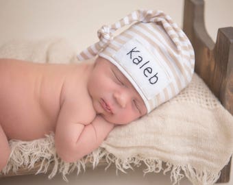 newborn hospital hat - newborn name hat - coming home outfit - personalize newborn hat - personalized baby beanie - newborn photo prop
