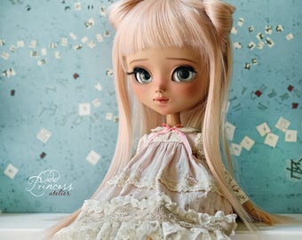 PASTEL DREAMS Collection, Pink Silk Blythe/Pullip Dress By Odd Princess, Vintage Collection