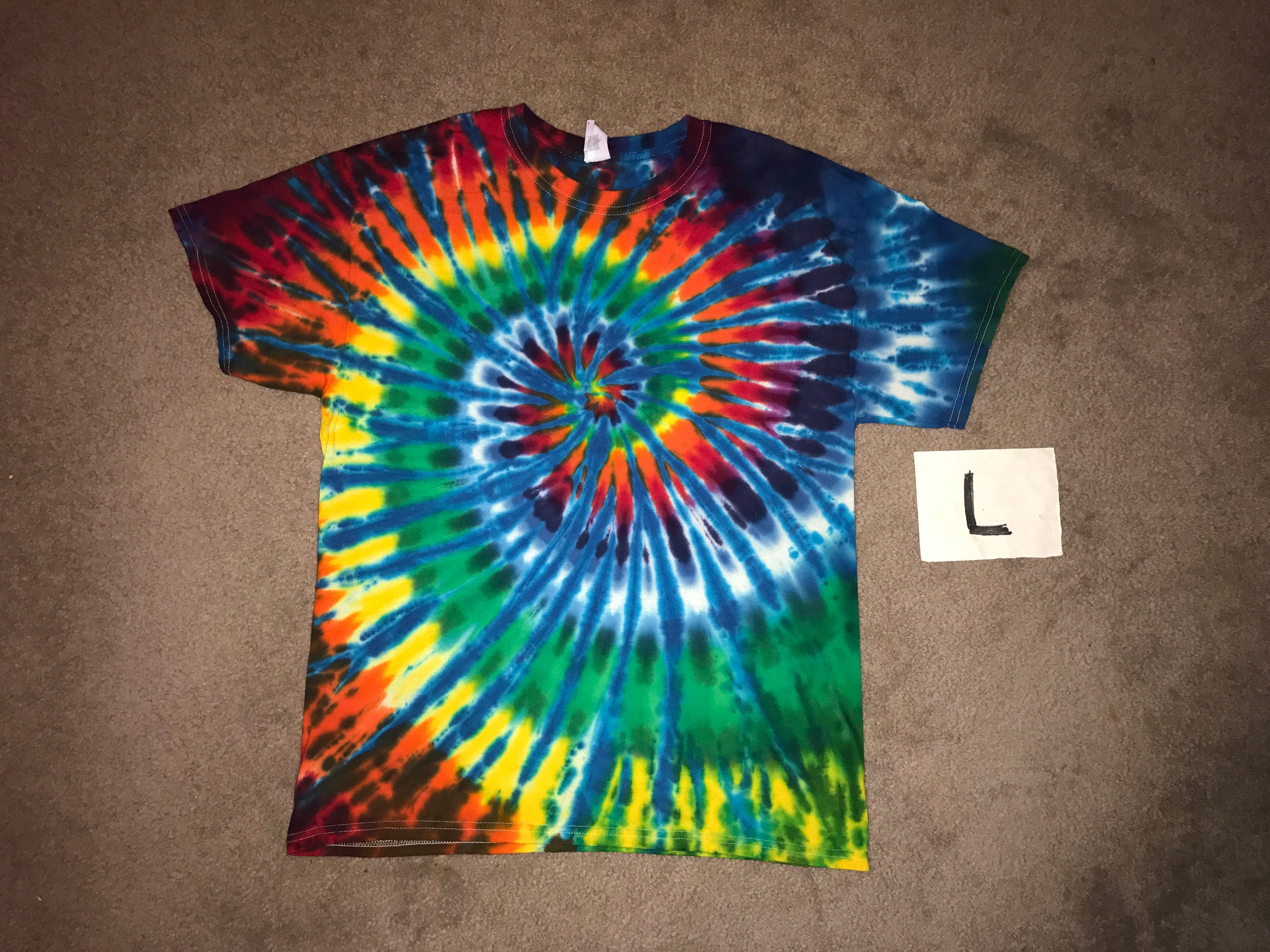 tie dye spiral cat shirt