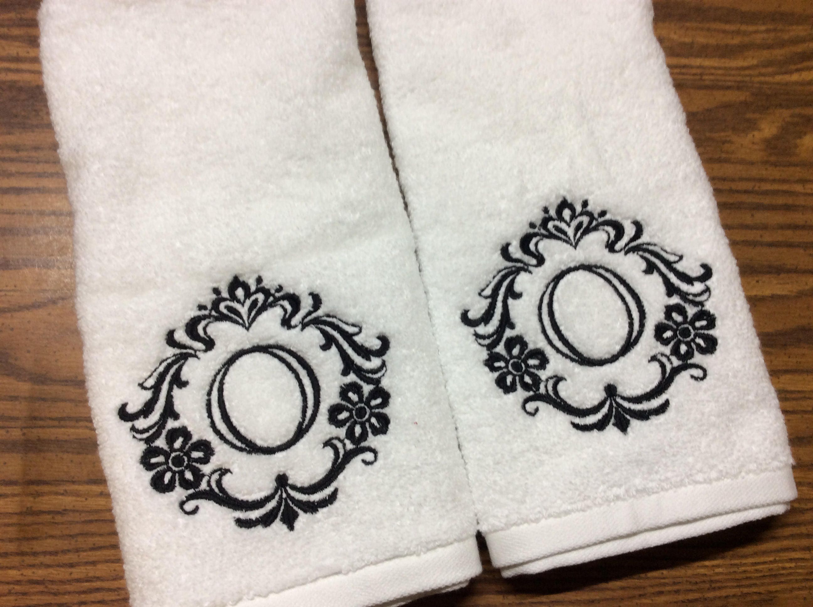 monogrammed hand towels