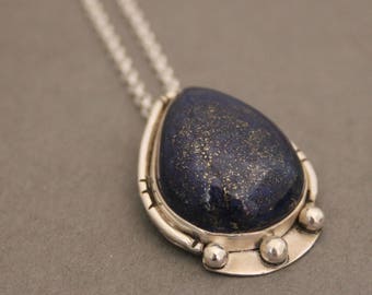 S206nsf SEMI PRECIOUS LAPIS STONE NECKLACE main image 1