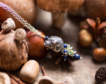 Sautoir émeraude lapis lazuli aigue marine péridot . Esprit éclos .