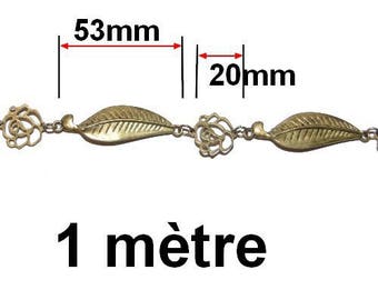 fancy chain 1 meter bronze 53mm 20mm