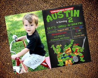 Teenage Mutant Ninja Turtles Birthday Invitation - TMNT - Boy Birthday