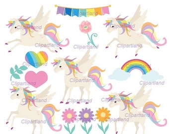 ON SALE INSTANT Download. Cu_17_Unicorn. Cute unicorn clip art. Personal and commercial use.