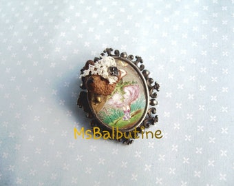 Antique Brooch " Teddy Bear Head"