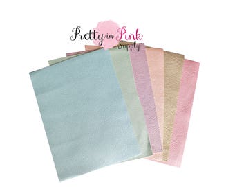 Soft Faux Leather Fabric Sheets -Metallic Foil Fabric Sheet-A4 or A5 Leather Fabric Material-DIY Hair Bows 1mm Thick