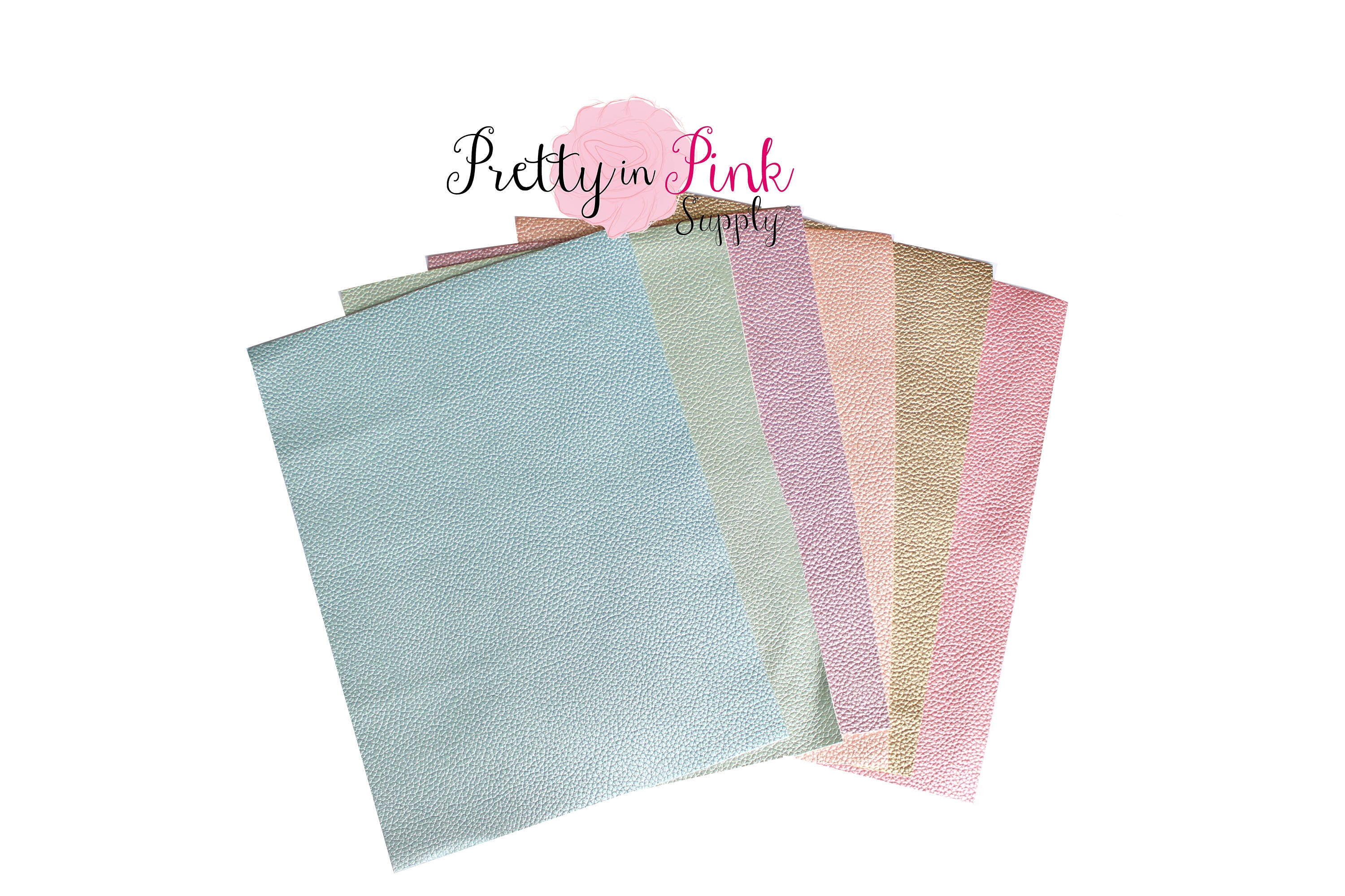 Soft Faux Leather Fabric Sheets Metallic Foil Fabric SheetA4